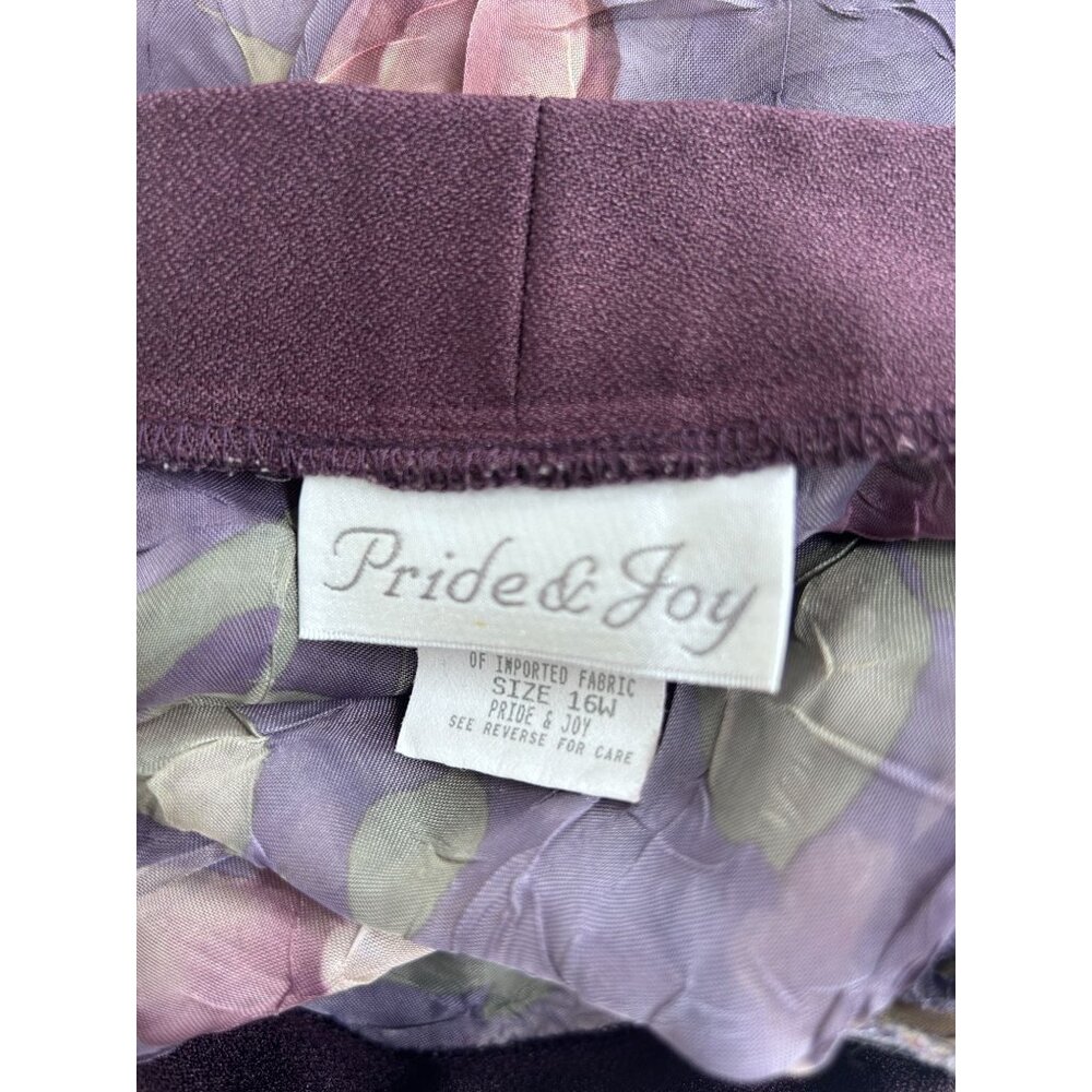 Pride & Joy Womens Floral Purple Sheer Open Front Cardigan Jacket Size 16W - Picture 3 of 9